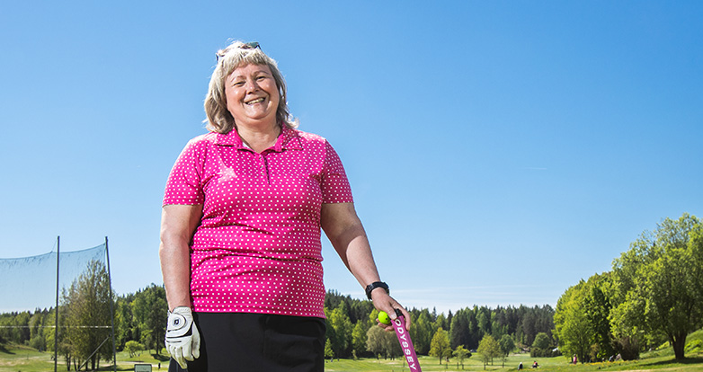 Asthmatic Sirpa Ärmänen likes to keep fit by playing golf 