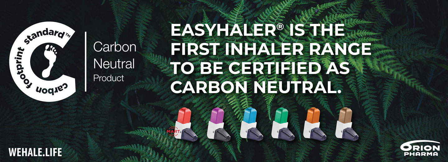 Easyhaler<sup>®</sup> is the first inhaler range to be certified as carbon neutral