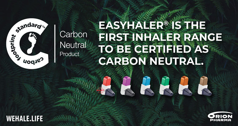 Easyhaler<sup>®</sup> is the first inhaler range to be certified as carbon neutral